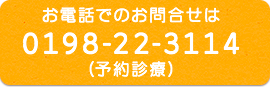 お電話でのお問合せは0198-22-3114（予約診療）